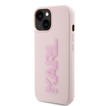Apple iPhone 15 KARL LAGERFELD KLHCP15S3DMBKCP Glitter Hátlap - Rózsaszín kép