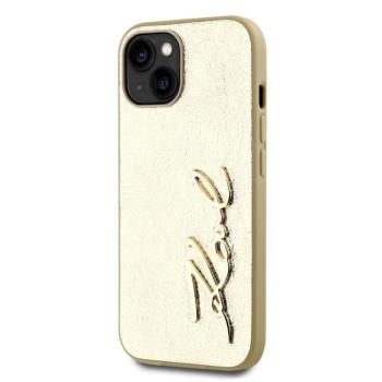 Apple iPhone 15 KARL LAGERFELD KLHCP15SPFMFBKMD Hátlap - Arany kép