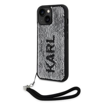 Apple iPhone 15 KARL LAGERFELD KLHCP15SPSQRKS Reversible Hátlap - Fekete/Ezüst kép