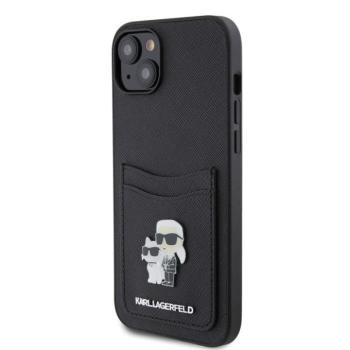 Apple iPhone 15 KARL LAGERFELD KLHCP15SSAPKCNPK Hátlap - Fekete kép