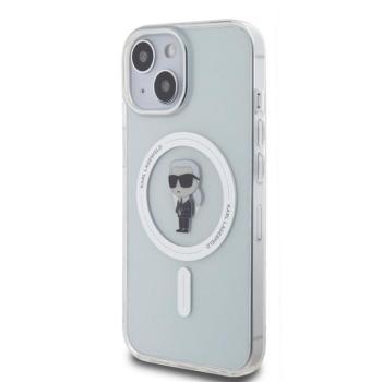 Apple iPhone 15 KARL LAGERFELD KLHMP15SHFCKNOT Magsafe TPU Hátlap - Átlátszó kép