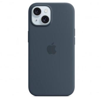 Apple iPhone 15 MagSafe szilikon tok, viharkék kép