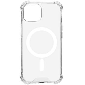 Apple iPhone 15, Műanyag hátlap védőtok + szilikon keret, közepesen ütésálló, Magsafe töltővel kompatibilis, Tactical MagForce Plyo, átlátszó kép