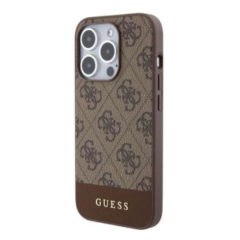 Apple iPhone 15 Pro GUESS GUHMP15LG4GLBR MagSafe Hátlap - Barna kép
