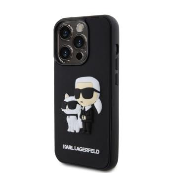 Apple iPhone 15 Pro KARL LAGERFELD KLHCP15L3DRKCNK Hátlap - Fekete kép