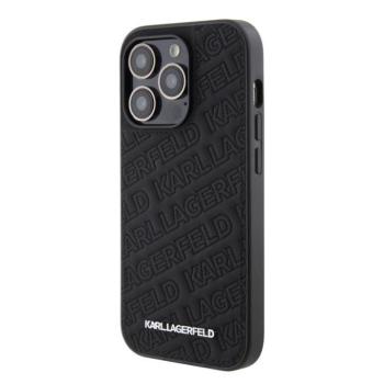 Apple iPhone 15 Pro KARL LAGERFELD KLHCP15LPQKPMK Hátlap - Fekete kép