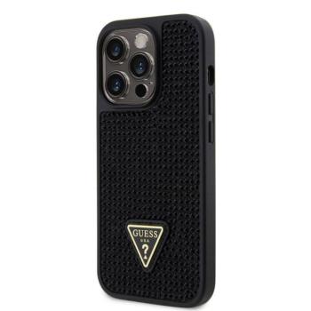 Apple iPhone 15 Pro Max GUESS GUHCP15XHDGTPK Hátlap - Fekete kép