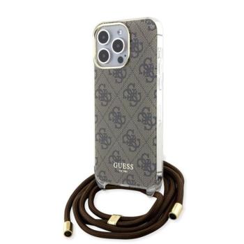 Apple iPhone 15 Pro Max GUESS GUHCP15XSHC4SEW IML Hátlap - Barna kép