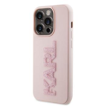 Apple iPhone 15 Pro Max KARL LAGERFELD KLHCP15X3DMBKCP Glitter Hátlap - Rózsaszín kép
