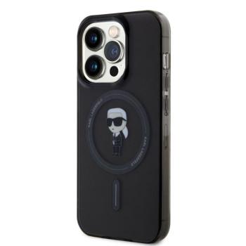 Apple iPhone 15 Pro Max KARL LAGERFELD KLHMP15XHFCKNOK Magsafe IML Hátlap - Fekete kép