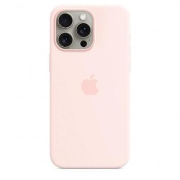 Apple iPhone 15 Pro Max MagSafe szilikon tok, világos rózsaszín kép