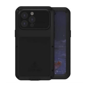 Apple iPhone 15 Pro Max, Szilikon tok, Love Mei Powerful Defender, ütésálló, fekete kép