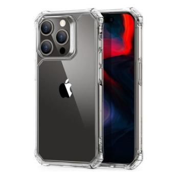 Apple iPhone 15 Pro Max, Szilikon tok, műanyag hátlappal, légpárnás sarok, közepesen ütésálló, ESR Air Armor, átlátszó kép