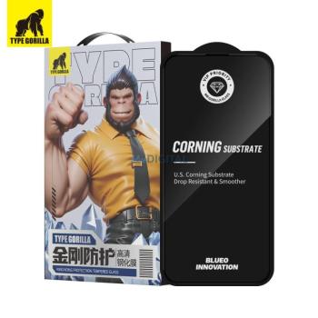 Apple iPhone 15 Pro Max TG Diamond Like Carbon (DLC) 2.5D Üvegfólia - Fekete kép