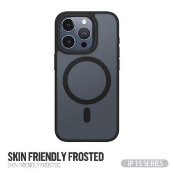 Apple iPhone 15 Pro Max TG Skin Friendly Drop Magsafe Hátlap - Fekete kép