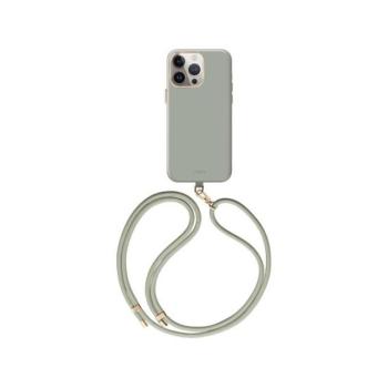 Apple iPhone 15 Pro, Műanyag hátlap + szilikon keret, közepesen ütésálló, Magsafe töltővel kompatibilis, Uniq Coehl Creme, zöld kép