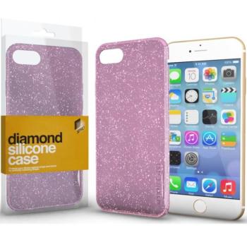 Apple iPhone 15 Pro, Szilikon tok, csillogó, Xprotector Diamond, rózsaszín kép