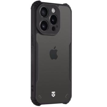 Apple iPhone 15 Pro, Szilikon tok, közepesen ütésálló, légpárnás sarok, Tactical Quantum Stealth, átlátszó/fekete kép