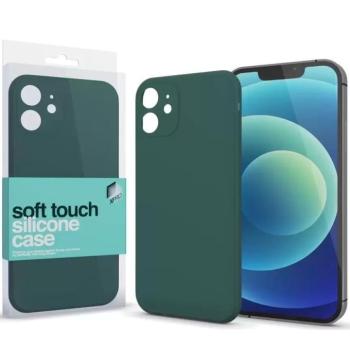 Apple iPhone 15 Pro, Szilikon tok, Xprotector Soft Touch Slim, sötétzöld kép