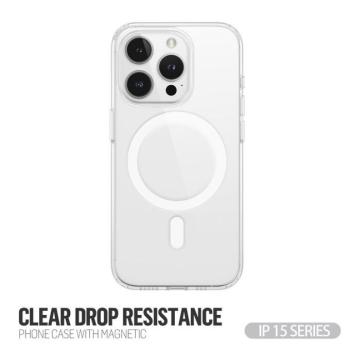 Apple iPhone 15 Pro TG Crystal Drop Magsafe Hátlap - Átlátszó kép