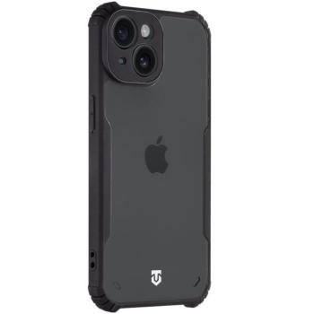 Apple iPhone 15, Szilikon tok, közepesen ütésálló, légpárnás sarok, Tactical Quantum Stealth, átlátszó/fekete kép