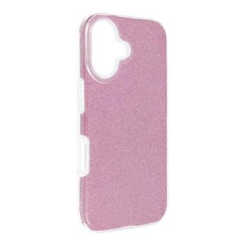 Apple iPhone 16 csillámos hátlap tok, rózsaszín kép