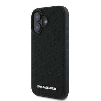 Apple iPhone 16 KARL LAGERFELD KLHCP16SPQKPMK Hátlap - Fekete kép