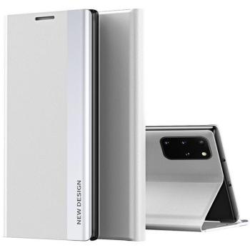 Apple iPhone 16, Oldalra nyíló tok, stand, Wooze Silver Line, világosszürke kép