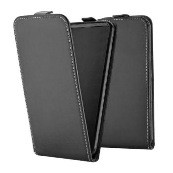 Apple iPhone 16 Plus, Forcell lenyitható bőrtok, Slim Flexi, felfelé nyíló - kinyitható, fekete kép