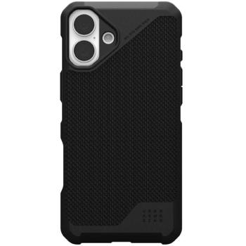 Apple iPhone 16 Plus, Műanyag hátlap védőtok + szilikon keret, közepesen ütésálló, Magsafe kompatibilis, szőtt minta, UAG Metropolis LT Magsafe, mintás/fekete kép