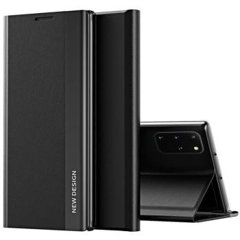 Apple iPhone 16 Plus, Oldalra nyíló tok, stand, Wooze Silver Line, fekete kép