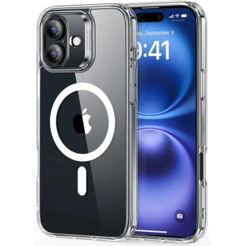 Apple iPhone 16 Plus, Szilikon tok, közepesen ütésálló, légpárnás sarok, Magsafe kompatibilis, ESR Classic Hybrid HaloLock, átlátszó kép