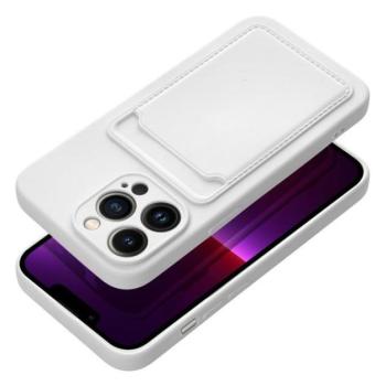 Apple iPhone 16 Pro kártyatartós szilikon tok, fehér kép