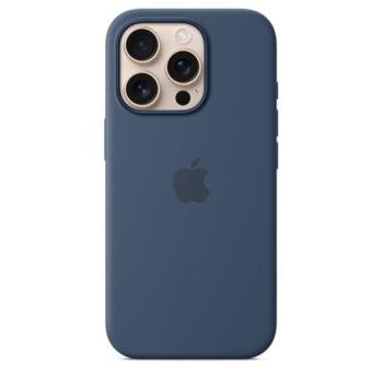 Apple iPhone 16 Pro MagSafe gyári szilikon tok, denim kép