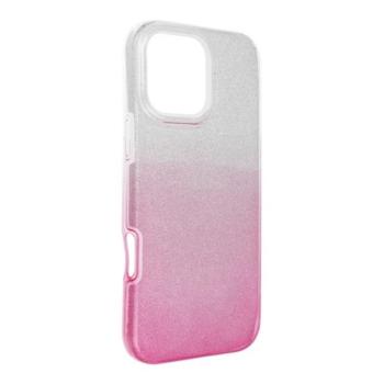 Apple iPhone 16 Pro Max csillámos hátlap tok, átlátszó/rózsaszín kép