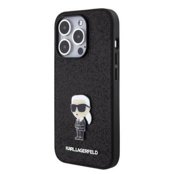 Apple iPhone 16 Pro Max KARL LAGERFELD KLHCP16XGKNPSK Glitter Hátlap - Fekete kép
