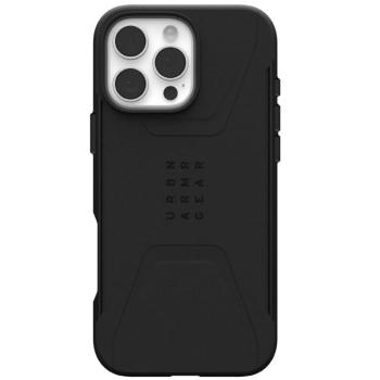 Apple iPhone 16 Pro Max, Műanyag hátlap védőtok, szilikon belső, közepesen ütésálló, Magsafe kompatibilis, UAG Civilian Magsafe, fekete kép
