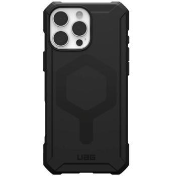 Apple iPhone 16 Pro Max, Műanyag hátlap védőtok, szilikon keret, közepesen ütésálló, légpárnás sarok, Magsafe töltővel kompatibilis, UAG Essential, fekete kép