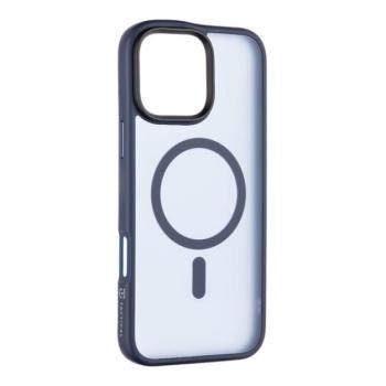 Apple iPhone 16 Pro Max, Műanyag hátlap védőtok + szilikon keret, közepesen ütésálló, Magsafe kompatibilis, Tactical MagForce Hyperstealth, áttetsző/kék kép