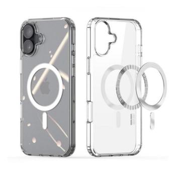 Apple iPhone 16 Pro Max, Szilikon tok, közepesen ütésálló, Magsafe kompatibilis, átlátszó kép