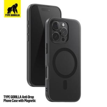Apple iPhone 16 Pro Max TG Frosted Anti-Drop Magsafe Hátlap - Fekete kép