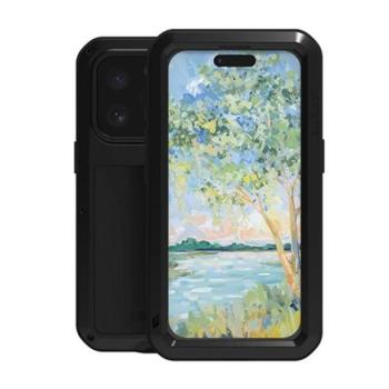 Apple iPhone 16 Pro, Szilikon tok, Love Mei Powerful Defender, ütésálló, fekete kép