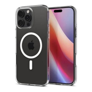 Apple iPhone 16 Pro, Szilikon tok, Magsafe töltővel kompatibilis, Spigen Liquid Crystal Mag, átlátszó kép