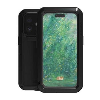 Apple iPhone 16, Szilikon tok, Love Mei Powerful Defender, ütésálló, fekete kép