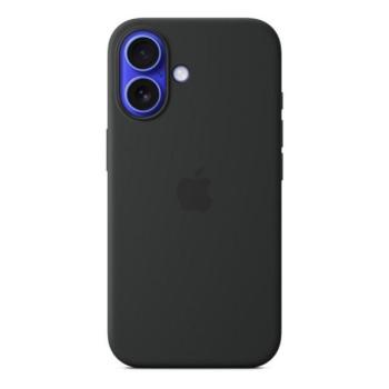 Apple iPhone 16, Szilikon tok, Magsafe kompatibilis, fekete, gyári kép
