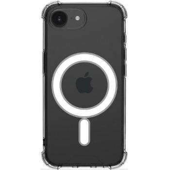 Apple iPhone 16e / 17e, Műanyag hátlap védőtok + szilikon keret, közepesen ütésálló, Magsafe töltővel kompatibilis, Tactical MagForce Plyo, átlátszó kép