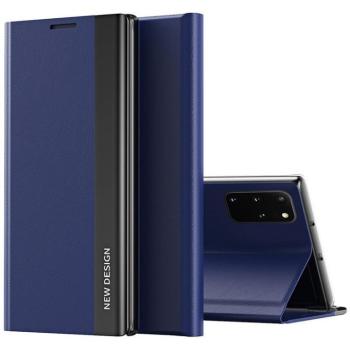 Apple iPhone 16e / 17e, Oldalra nyíló tok, stand, Wooze Silver Line, sötétkék kép