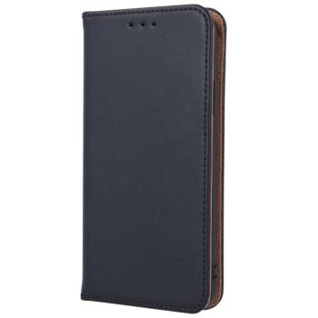 Apple iPhone 16e / 17e, Oldalra nyíló tok, valódi bőrtok, stand, Smart Pro, fekete kép