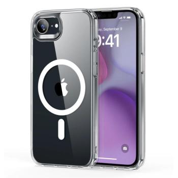 Apple iPhone 16e / 17e, Szilikon tok, közepesen ütésálló, légpárnás sarok, Magsafe kompatibilis, ESR Classic Hybrid HaloLock, átlátszó kép