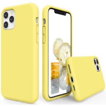 Apple iPhone 16e / 17e, Szilikon tok, Wooze Liquid Silica Gel, sárga kép